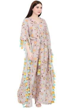 PS Pret By Payal Singhal Lavender Silkmul Printed Kaftan -Inca Sales Store 319ps6 3
