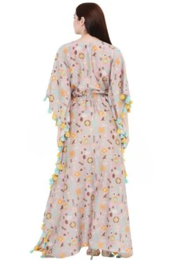 PS Pret By Payal Singhal Lavender Silkmul Printed Kaftan -Inca Sales Store 319ps6 5