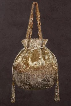 Lovetobag Gold Dysis Hand Embroidered Potli -Inca Sales Store 31lb19 2