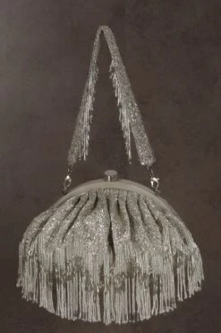 Lovetobag Silver Firante Hand Embellished Pouch -Inca Sales Store 31lb21 2