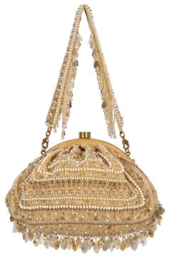 Lovetobag Gold Amara Embellished Pouch -Inca Sales Store 31lb27 4