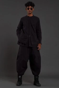 Mati Men Black Pocket Baggy Co-ord Set