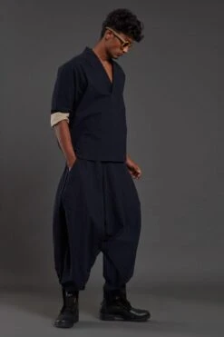 Mati Men Navy Blue Overlap Baggy Co-ord Set -Inca Sales Store 31mm7 2