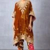 Torani Ochre Yellow Hand Embellished Kaftan Set -Inca Sales Store 31tch16 1
