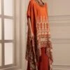 Rajdeep Ranawat Rust Printed Cowl Neck Kaftan Set -Inca Sales Store 32rr12 1