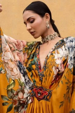 Rajdeep Ranawat Mustard Yellow Kaftan With An Insignia Broach 10 Rajdeep Ranawat Mustard Yellow Kaftan With An Insignia Broach -Inca Sales Store 32rr6 4 1