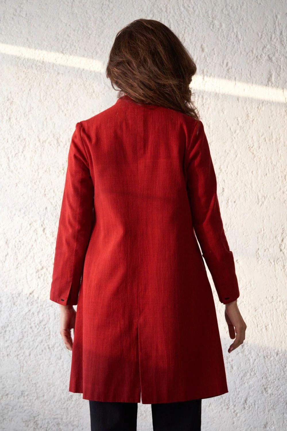 Kishmish Red High Collared Jacket 7 Kishmish Red High Collared Jacket - Image 5