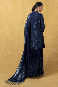 Nakul Sen Blue Sequinned Sharara Set -Inca Sales Store 33nks2 5