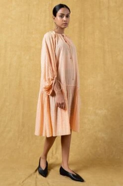SWGT Orange Striped Dress -Inca Sales Store 33sw 6 3