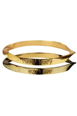 Eina Ahluwalia Nirbhau Nirvair & Chardi Kala Bangle In Gold -Inca Sales Store 3412ea10 5