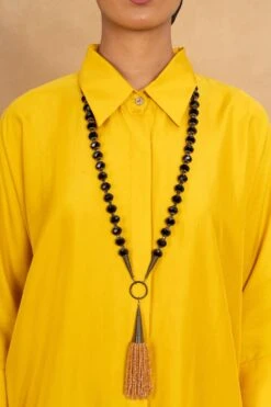 CVH Black Crystal Tassel Necklace -Inca Sales Store 3623ch1 3