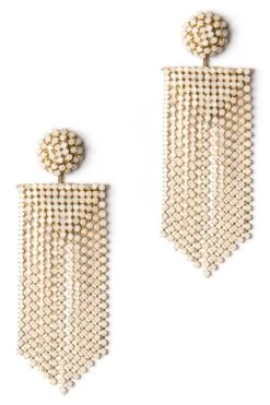 Deepa Gurnani Ivory Fanning Earrings