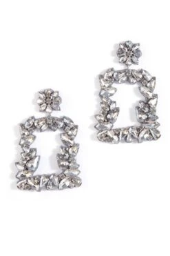 Deepa Gurnani Silver Anushka Earrings