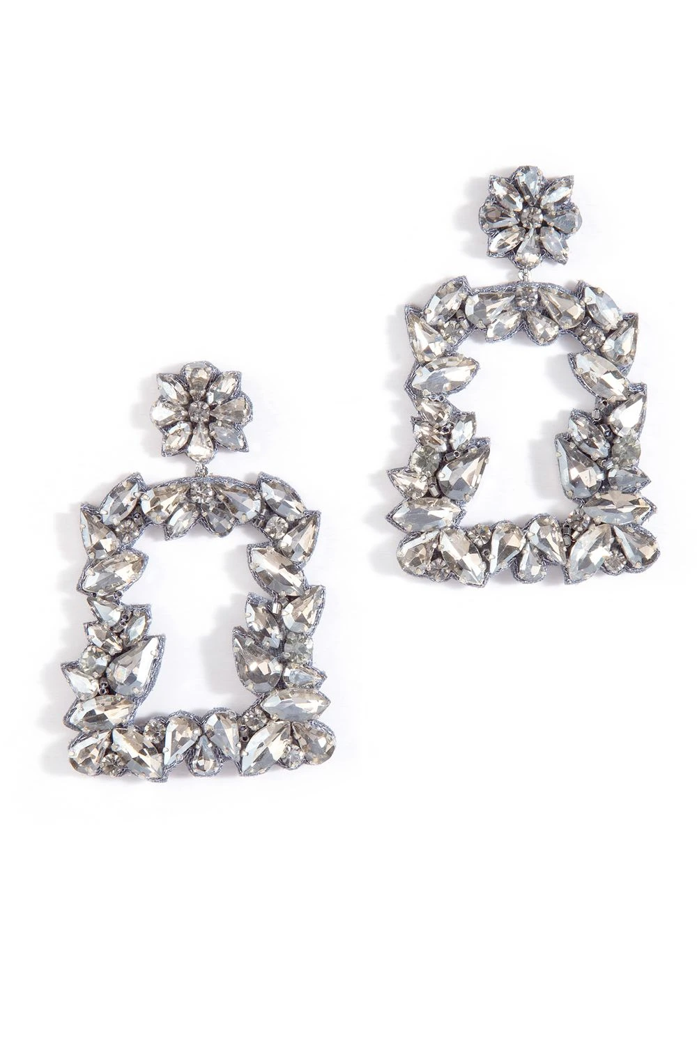 Deepa Gurnani Silver Anushka Earrings 3 Deepa Gurnani Silver Anushka Earrings