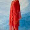 Chandrima Red Organza Dupatta 1 Chandrima Red Organza Dupatta -Inca Sales Store 372478 1