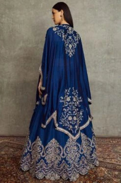 Jayanti Reddy Navy Blue Embroidered Cape Set -Inca Sales Store 38jreddyp15 2