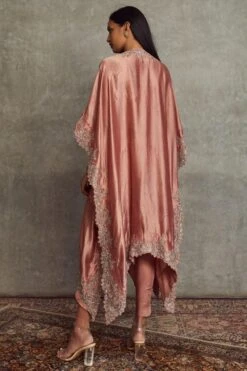 Jayanti Reddy Peach Embroidered Cape Set -Inca Sales Store 38jreddyp28 2