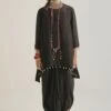 Aseem Kapoor Black Short Kurta & Draped Trouser Set -Inca Sales Store 394952 1 1