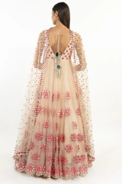 Abhinav Mishra Pink Embellished Anarkali Set -Inca Sales Store 39am21 5