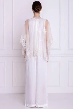 Dilnaz Ivory Draped Kaftan Jumsuit 7 Dilnaz Ivory Draped Kaftan Jumsuit -Inca Sales Store 39dil16 3