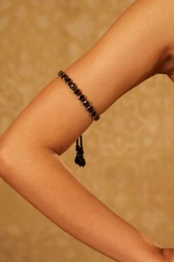 Tarun Tahiliani Accessories Black Stone Crystal Bajuband