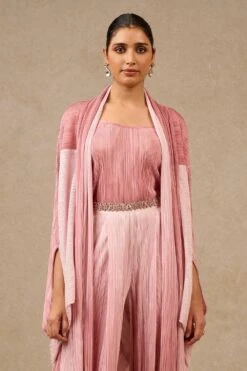 Tarun Tahiliani Pink Ombre Embellished Cape Set -Inca Sales Store 41023tt6 3
