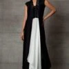 Amit Aggarwal Black & White Metallic Dress -Inca Sales Store 410am13 1