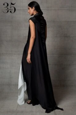 Amit Aggarwal Black & White Metallic Dress -Inca Sales Store 410am13 7