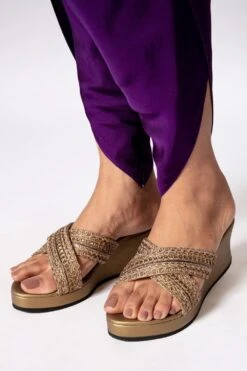 Stoffa Golden Embroidered Wedges -Inca Sales Store 410sto2 2