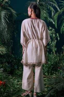 Chandrima Ivory Thread Work Kaftan -Inca Sales Store 41123cm30 3