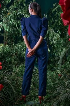 Chandrima Indigo 3-D Floral Jumpsuit -Inca Sales Store 41123cm67 4