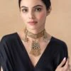Ritika Sachdeva Gold Mirror Work Necklace -Inca Sales Store 41123rs1 1 1