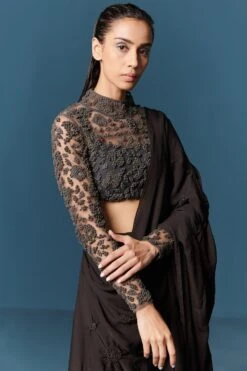 ILK Coffee Bean Smocked Sari -Inca Sales Store 411ilk32 3