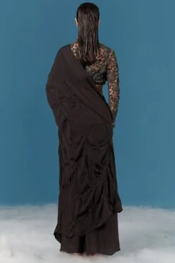 ILK Coffee Bean Smocked Sari -Inca Sales Store 411ilk32 4