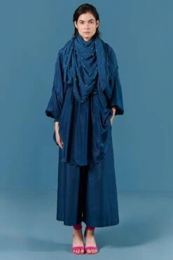 ILK Teal Blue Embellished Scarf