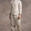 Tarun Tahiliani Men Gold Crinkled Bundi Jacket Set -Inca Sales Store 411ttmw34 1