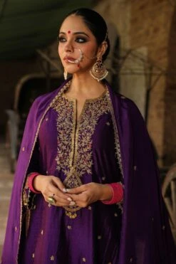 Niti Bothra Purple Zari Dori Embroidered Sharara Set 8 Niti Bothra Purple Zari Dori Embroidered Sharara Set -Inca Sales Store 41223nb40 3