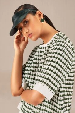 AMPM Accessories Maeen Regal Green Leather Visor