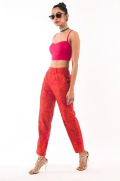 REIK Pink & Red Olsen Trench Jacket Set -Inca Sales Store 412rpf5 4