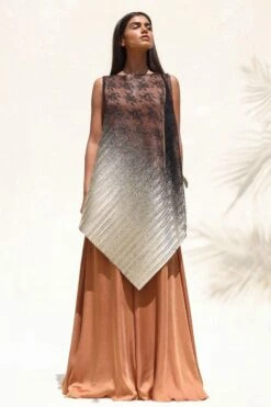 Richa Khemka Tan Floor Length Jumpsuit -Inca Sales Store 426076 2