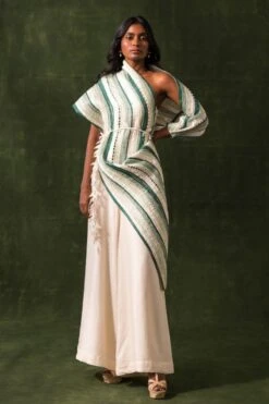 Richa Khemka One Shoulder Jumpsuit & A Rafia Textured Drape -Inca Sales Store 426084 2