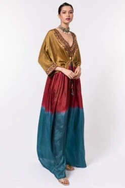CAPISVIRLEO Ombre Dyed Habutai Silk Kaftan -Inca Sales Store 44cp1 3