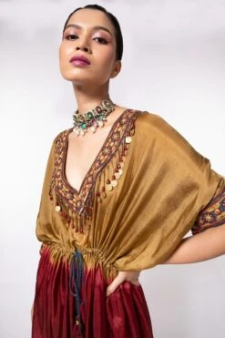 CAPISVIRLEO Ombre Dyed Habutai Silk Kaftan -Inca Sales Store 44cp1 4