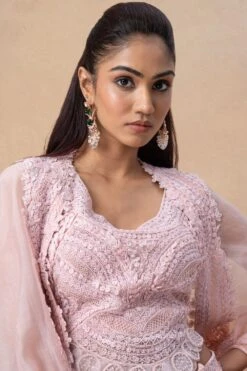 Anamika Khanna Pink Embellished Cape Set -Inca Sales Store 4723ak8 4