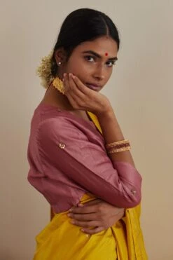 Shorshe Onion Pink Hand Embroidered Blouse -Inca Sales Store 4923se20 2