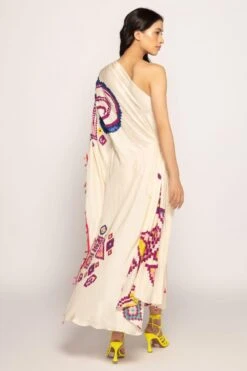 Saaksha & Kinni Ivory Hand Embellished Kaftan Dress -Inca Sales Store 4923sk28 3