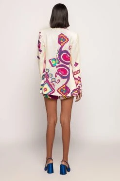 Saaksha & Kinni Ivory Paisley Printed Shorts -Inca Sales Store 4923sk34 3