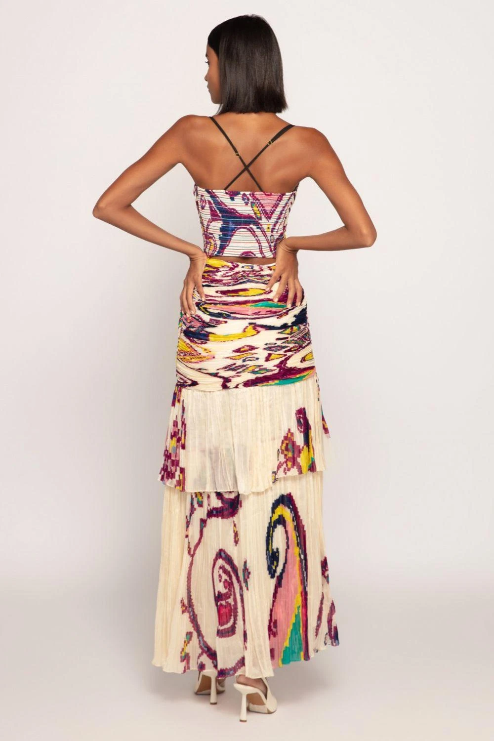 Saaksha & Kinni Ivory Paisley Printed Dress 4 Saaksha & Kinni Ivory Paisley Printed Dress - Image 2