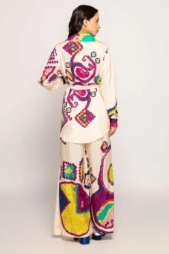 Saaksha & Kinni Ivory Paisley Printed Jacket Set -Inca Sales Store 4923sk8 2