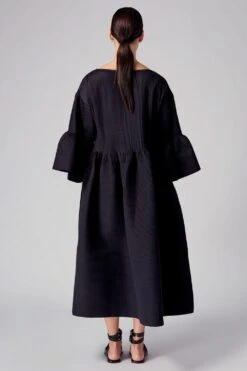 Rajesh Pratap Singh Black Peplum Pleated Dress -Inca Sales Store 4fl 110 5